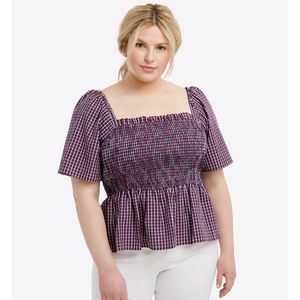Draper James Deana Smocked Top: Picnic Plaid